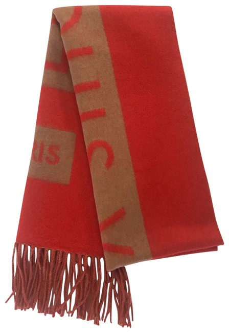 Louis Vuitton Red Brown Cashmere ScarfWrap