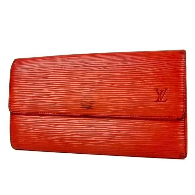 Louis Vuitton Red Long Bifold Wallet