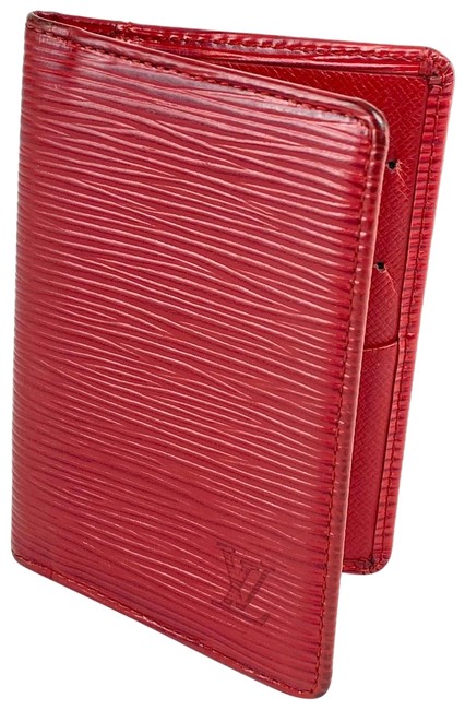 Louis Vuitton Res Red Epi Card Case Holder 23lv618 Wallet