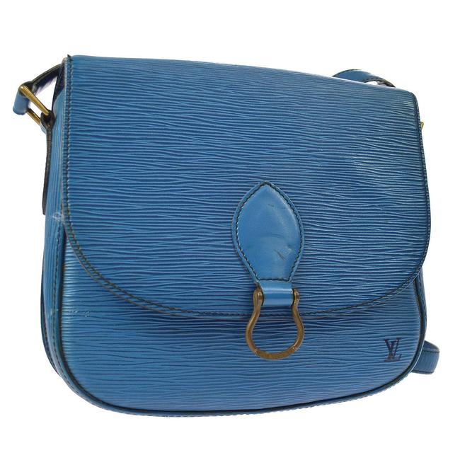 Louis Vuitton Gm Epi Blue Leather Cross Body Bag