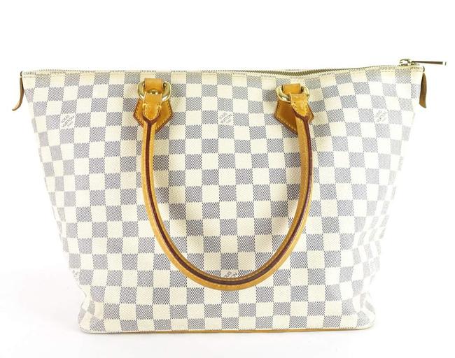 Louis Vuitton Saleya Mm Damier Azur Canvas Tote