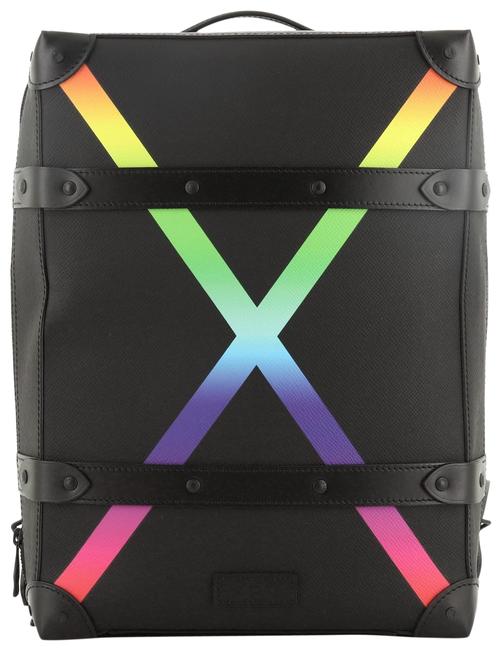 Louis Vuitton Soft Trunk Rainbow Taiga Pm Black Leather Backpack