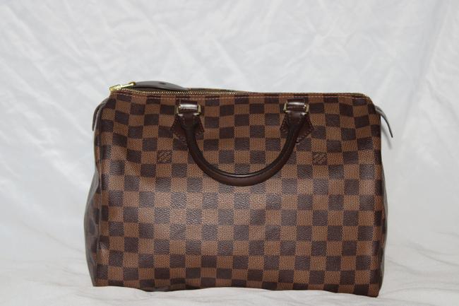 Louis Vuitton Speedy 30 Brown Damier Ebene Canvas Cross Body Bag