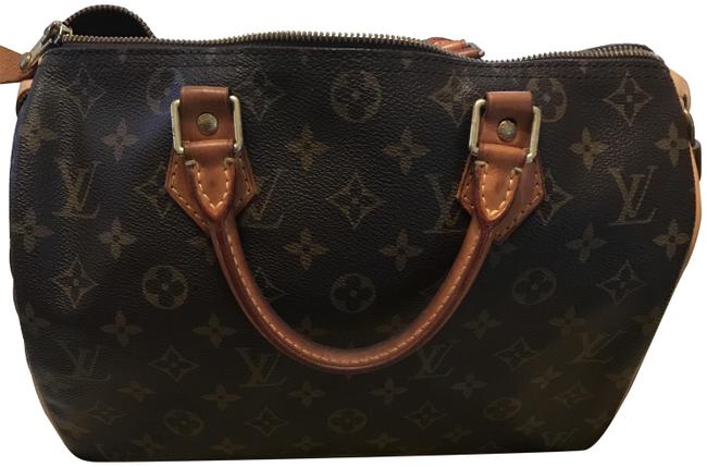 Louis Vuitton Speedy 30 Brown Vinyl Tote