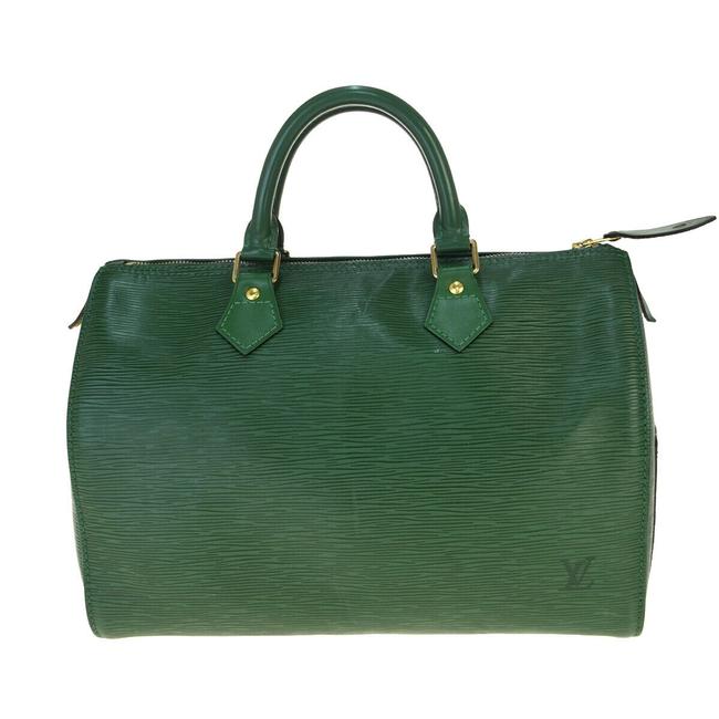 Louis Vuitton Speedy 30 Epi Green Satchel