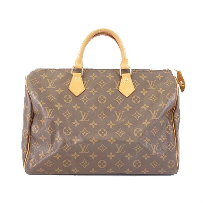Louis Vuitton Speedy 35 M41107 Women Handbag Brown Monogram Satchel