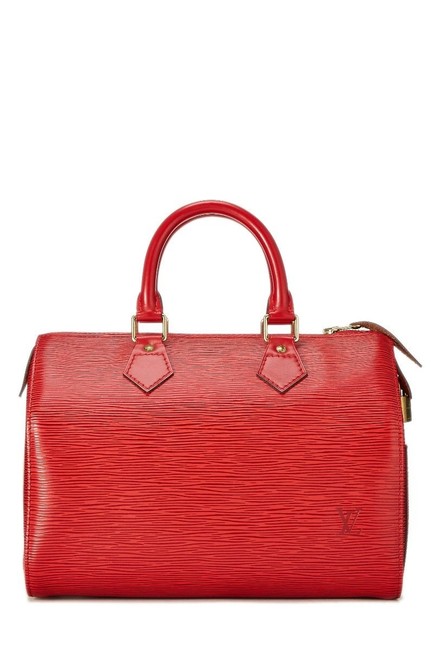 Louis Vuitton Speedy Carmine Epi Small Handbag Red Leather Satchel