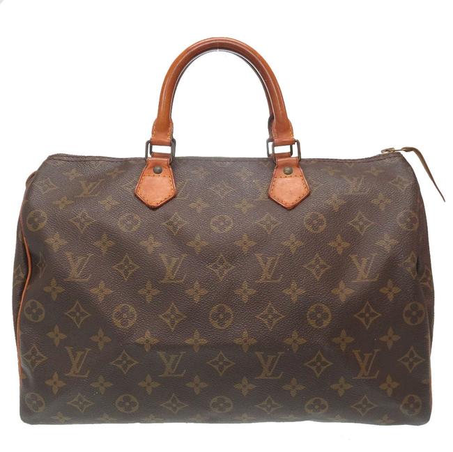 Louis Vuitton Speedy M41524 Handbag Lv Brown Monogram Monogram Satchel