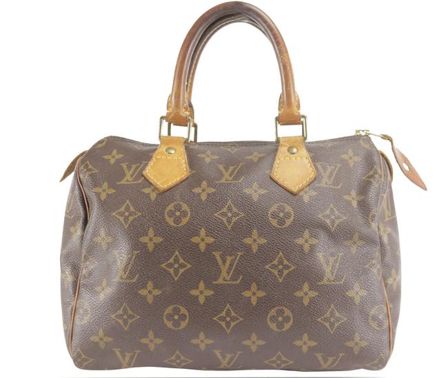 Louis Vuitton Speedy Monogram 25 4lk1207 Brown Coated Canvas Satchel