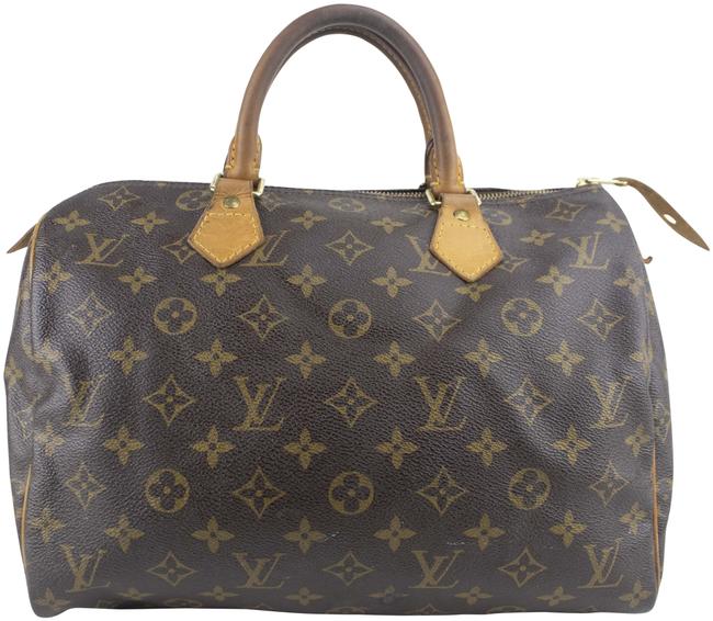 Louis Vuitton Speedy Monogram 30 2lk1127 Brown Coated Canvas Satchel