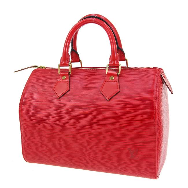 Louis Vuitton Speedy New Discontinued Epi 25 Red Canvas Satchel