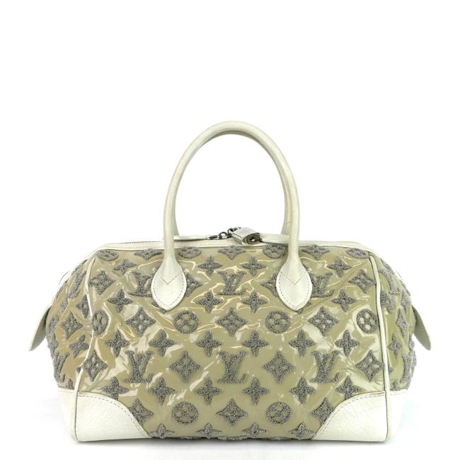 Louis Vuitton Speedy Round Monogram Bouclettes Green Patent Leather Satchel