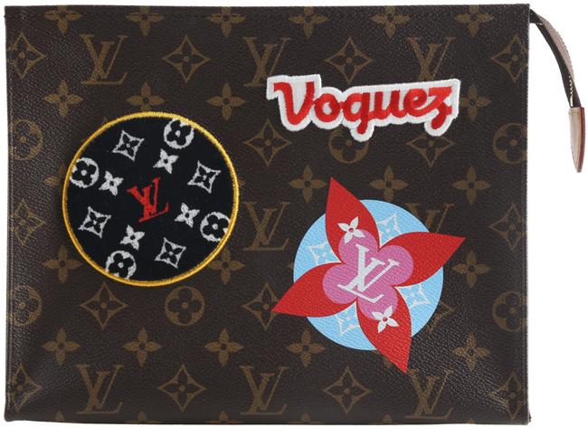 Louis Vuitton Toiletry Monogram Pouch 26 Limited Sticker Brown Canvas Clutch