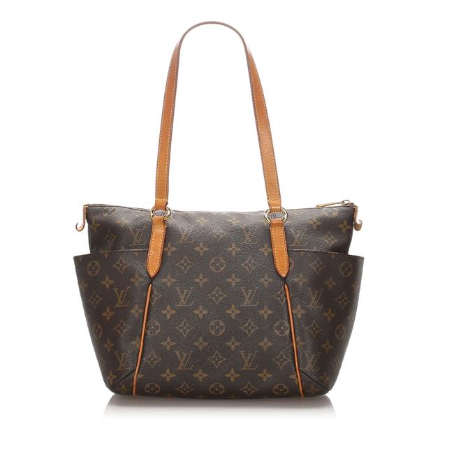 Louis Vuitton Totally Monogram Pm Brown Leather Tote