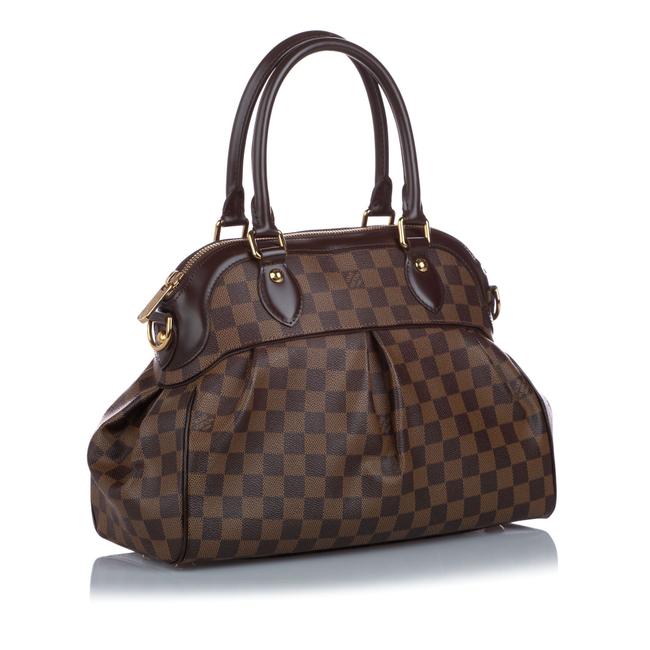 Louis Vuitton Trevi Damier Ebene Pm Brown Leather Shoulder Bag