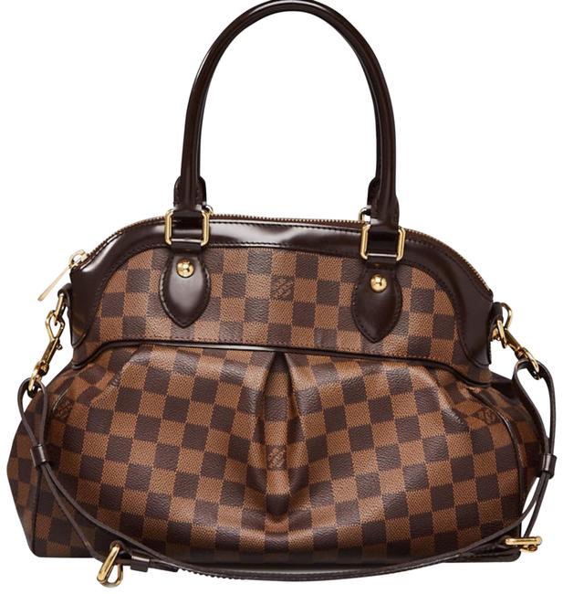 Louis Vuitton Trevi Mm Brown Leather Satchel