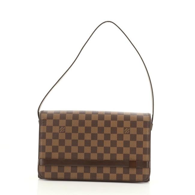 Louis Vuitton Tribeca Handbag Damier Long Brown Coated Canvas Shoulder Bag