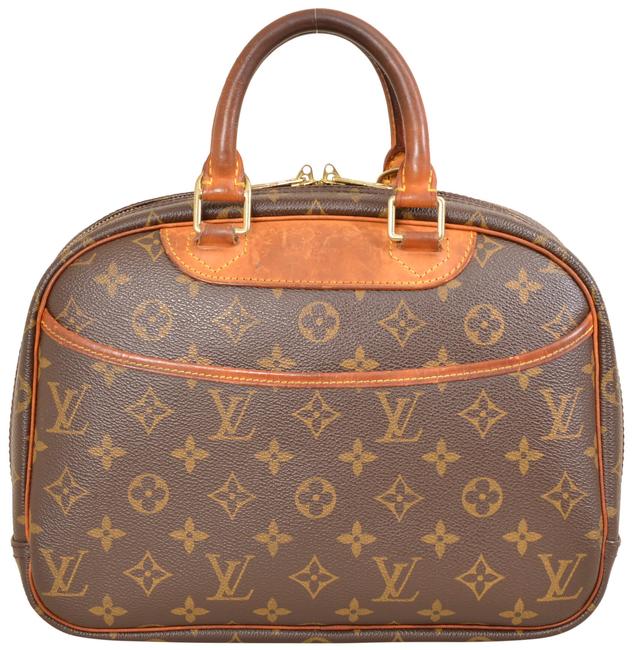 Louis Vuitton Trouville Handbag M42228 Brown Monogram Canvas Satchel