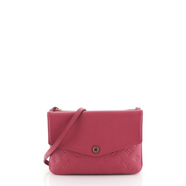 Louis Vuitton Twice Handbag Monogram Empreinte Pink Leather Cross Body Bag