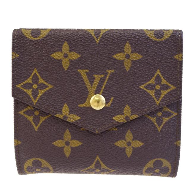 Louis Vuitton Vertical Bifold Pass Card Case Monogram Brown M60533 Men Wallet