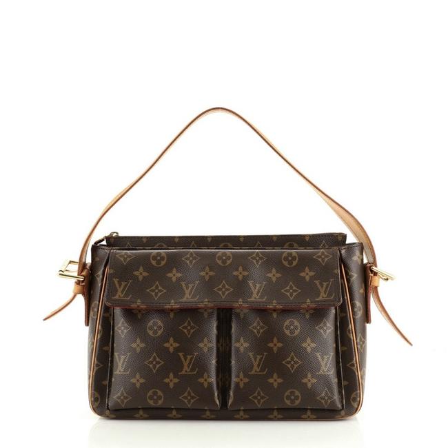 Louis Vuitton Viva Cite Handbag Monogram Gm Brown Coated Canvas Shoulder Bag
