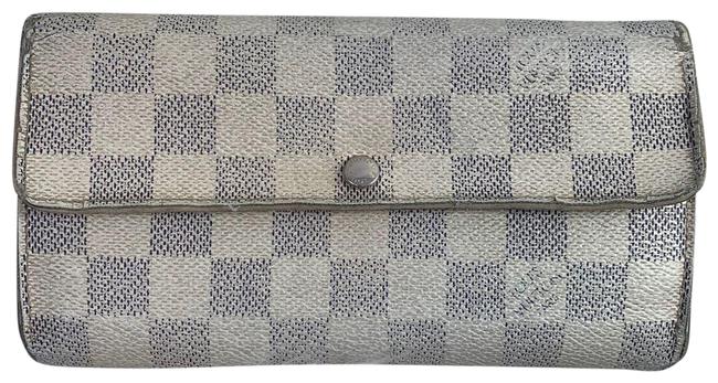 Louis Vuitton White Sarah Damier Azur Wallet