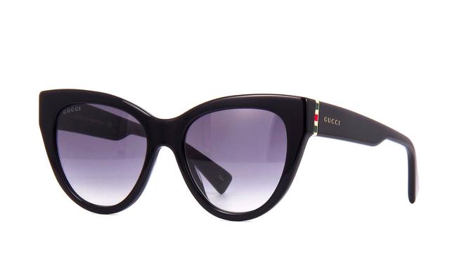 Gucci 001 Black Gg0460s Thick Acetate Cat Eye Sunglasses