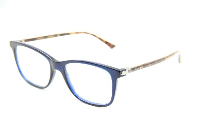 Gucci 003 Gg0018o Blue Plastic Square Sunglasses