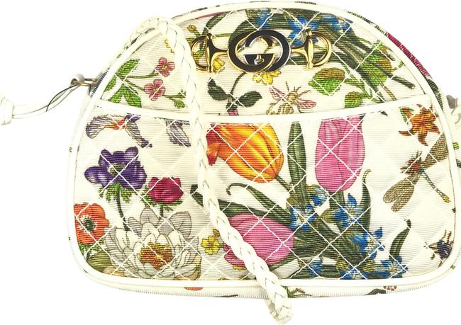 Gucci #534951 Flora Multicolor Quilted Canvas Cross Body Bag