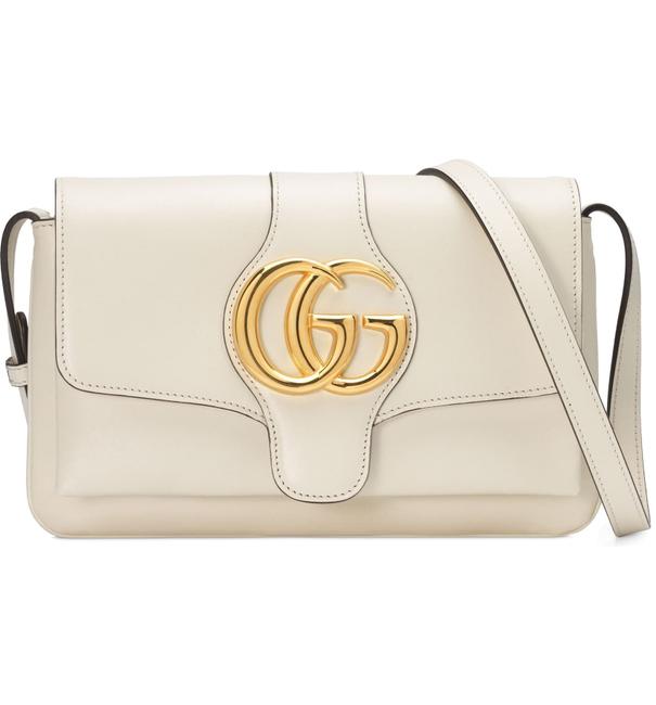 Gucci Arli Small Convertible Gg White Leather Shoulder Bag