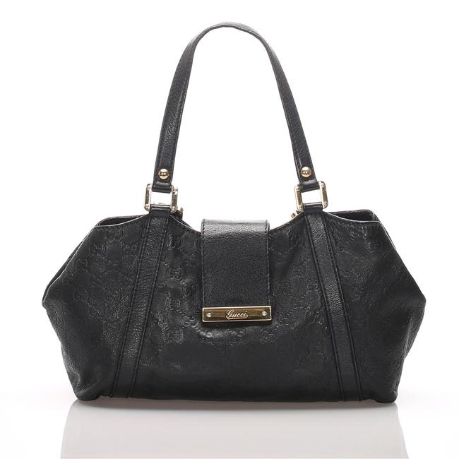Gucci Bag Guccissima New Ladies Black Leather Tote