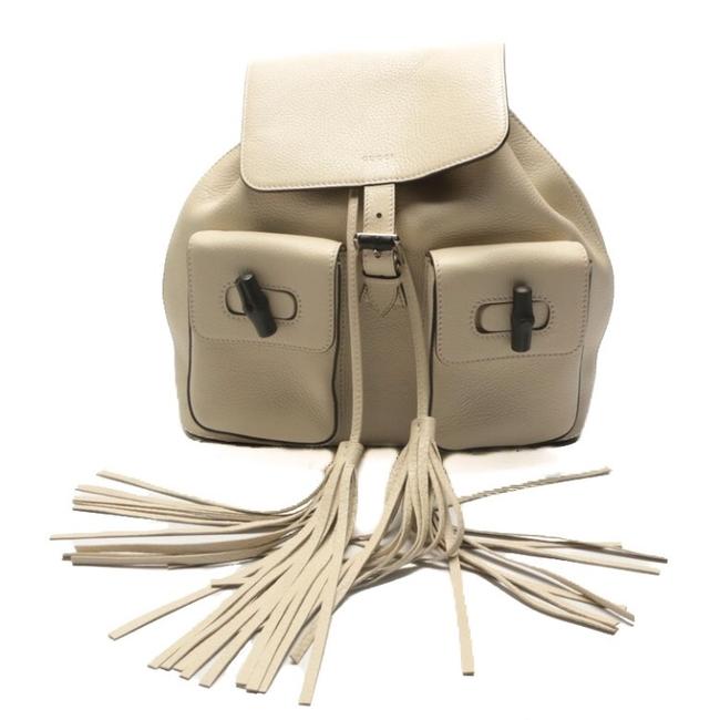 Gucci Bamboo Nude Leather Backpack