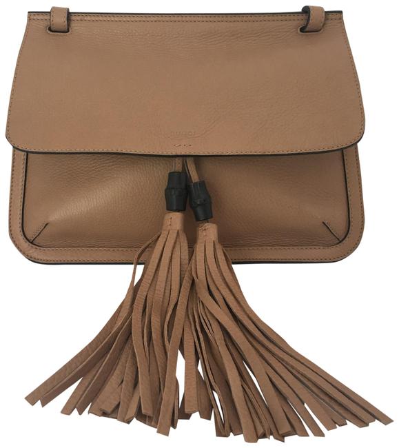 Gucci Bamboo Tassel Brown Leather Cross Body Bag