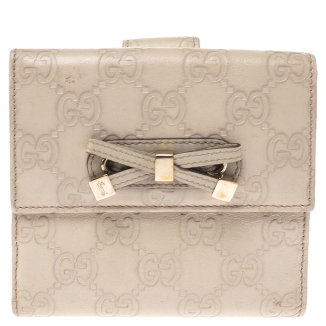 Gucci Beige Guccissima Leather Princy Compact Wallet