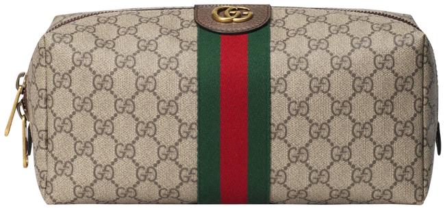 Gucci Beige Ophidia Gg Toiletry Cosmetic Bag
