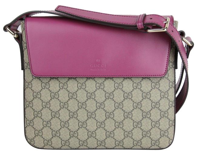 Gucci Beige Ebony 353430 9777 Beige Brown Gg Coated Canvas Messenger Bag