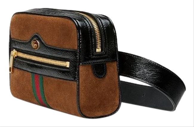 Gucci Belt Ophedia Brown Suede Leather Cross Body Bag
