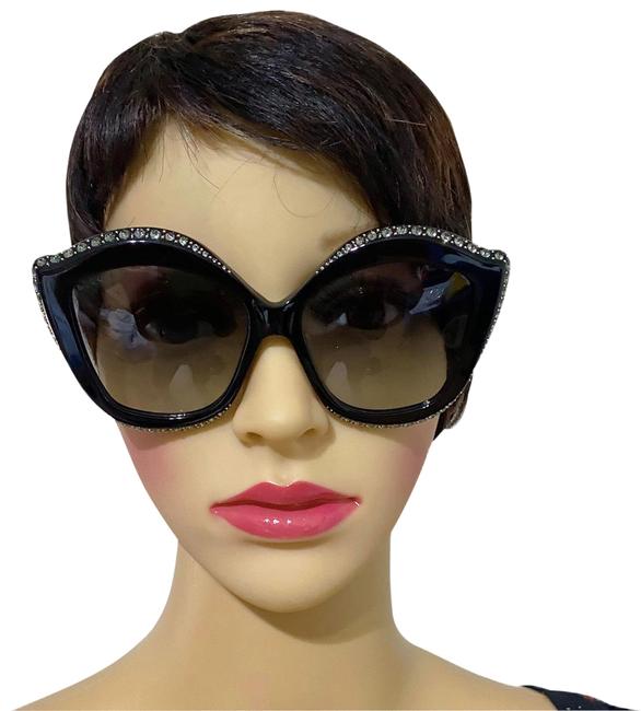 Gucci Black 53mm Crystal Cat Eye Sunglasses