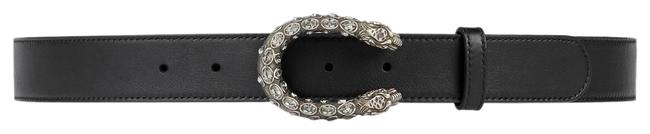 Gucci Black Dionysus 432142 85cm 34in Leather with Crystal Buckle Belt