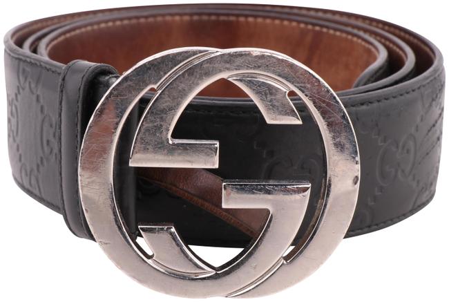 Gucci Black Gg Embossed Leather 90 36 Belt