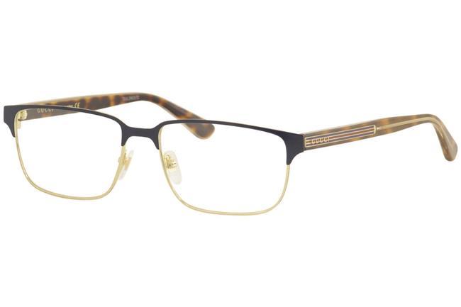 Gucci Black Gg0383o 004 Half Rim Prescription Frames Sunglasses