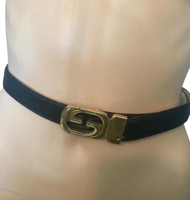 Gucci Black Gold Thin Belt