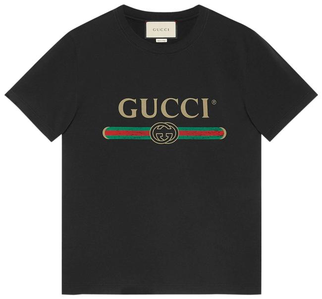 Gucci Black Gr New Oversize Logo M Tee Shirt 8 M