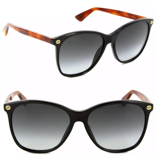 Gucci Black Havana Rounded Square Gg0024s 003 Sunglasses