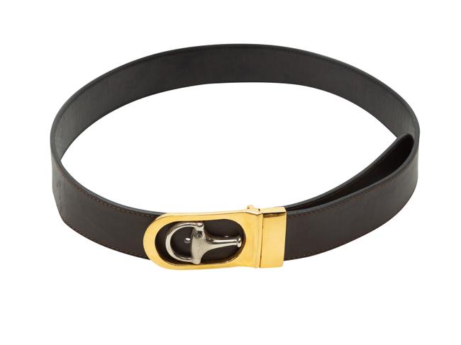 Gucci Black Horsebit Leather Belt