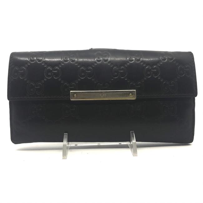 Gucci Black Long Gg Signature Wallet