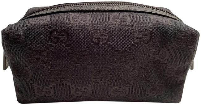 Gucci Black Nylon Gg Cosmetic Bag