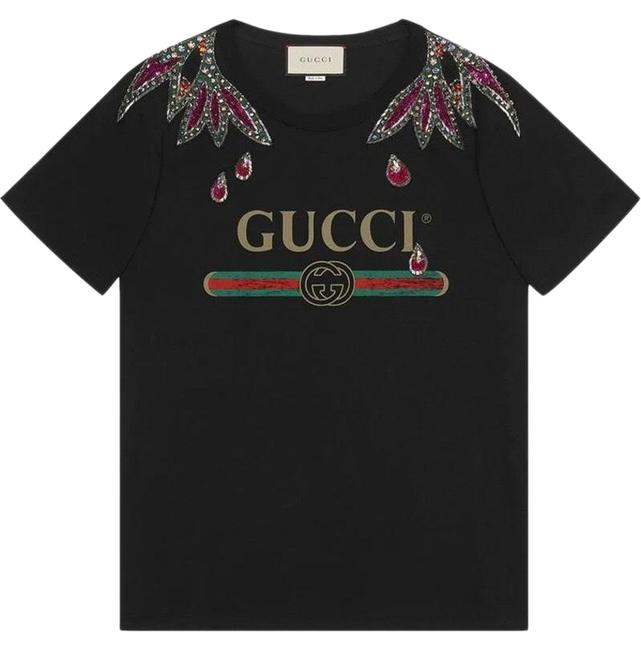 Gucci Black Oversized Logo T shirt with Embroidery Tee Shirt 8 M