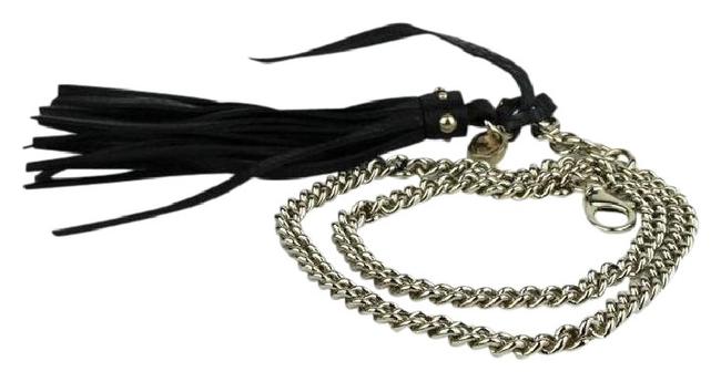 Gucci Black Womens Tassel with Silver Chain: 90 36 388992 Belt