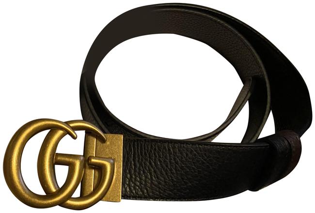 Gucci Black Brown Interlocking Gg Reversible Belt